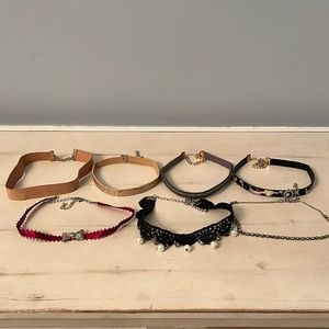 Lot of 7 choker necklaces